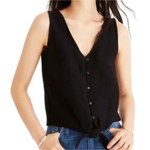 Madewell Texture & Thread Button-Front Tie Tank Top